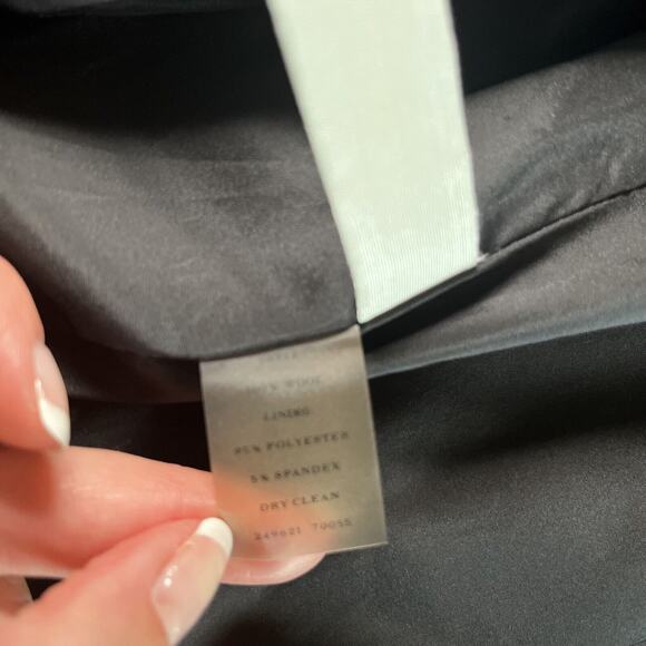 Ann Taylor 100% Wool Black Double Breasted Ruffled Collar Jacket Blazer Vtg. 8P - Picture 10 of 13